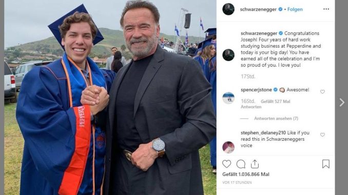 Leute von heute: "Ich liebe Dich" - Arnold Schwarzenegger feiert seinen unehelichen Sohn