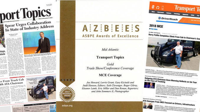 Transport Topics Wins Eight Regional Azbee Awards